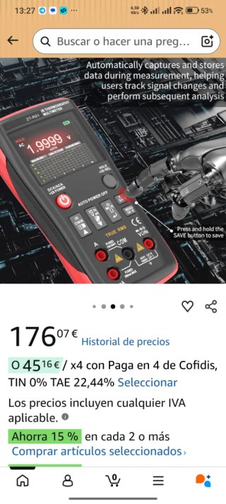 Multímetro Termógrafo IR 2 en 1 Zoyi ZT-R01