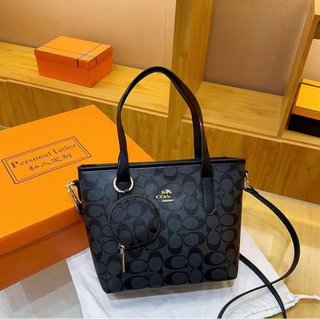 Bolso Coach Negro y Gris