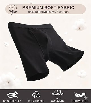FINETOO Calzoncillos Bóxer Hombre Algodón Pack 6