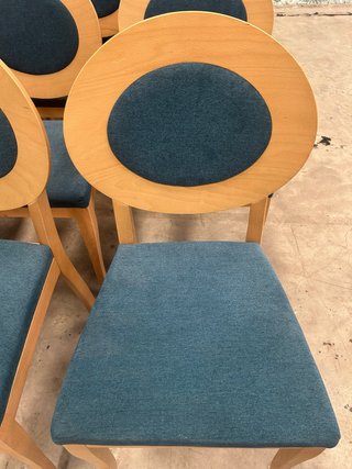 Silla de comedor de madera y tela