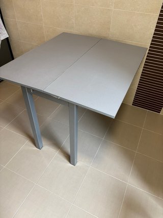 Mesa de cocina cristal templado ampliable