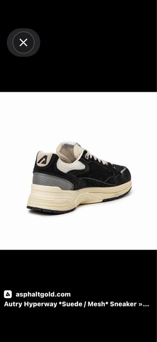 Autry Hyperway Low Suede/Mesh Preto/Prata