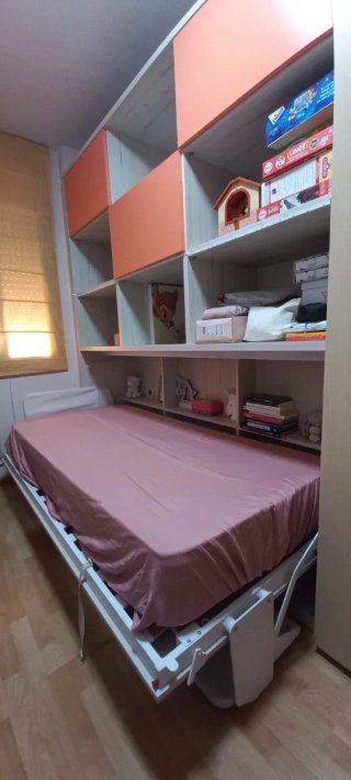 Mueble dormitorio con cama abatible 90