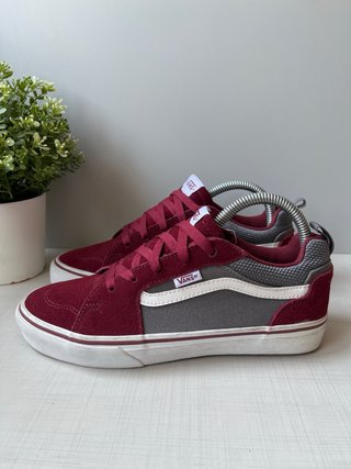 Zapatillas Vans Rojo y Gris talla 38