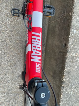 Bicicleta carretera Btwin Triban 500 Roja talla L