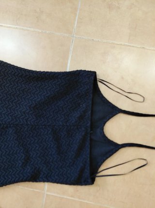 Mono negro halter pantalón campana