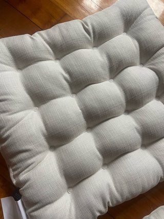 Cojines cuadrados beige para sillas (2 unidades)