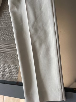 Pantalón vestir Zara beige crema pinzas Talla S36