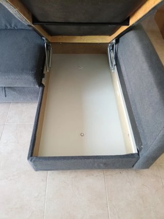 Sofá Cama Ikea Gris Tela