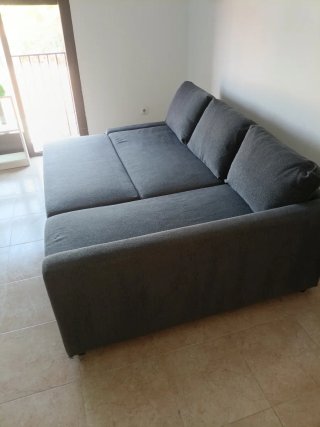 Sofá Cama Ikea Gris Tela