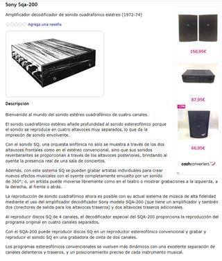 Sony SQ Decodificador/Amplificador 200