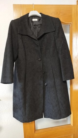 Abrigo negro mujer talla 52