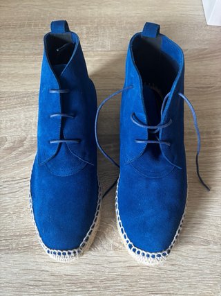 Botines ante azul marino sin estrenar T.37