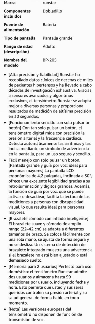 Tensiometro Digital Brazo Alta Precision Pantalla