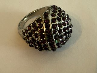 Anillo Plata con Circonitas Moradas