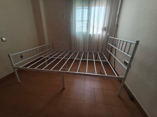 Estructura cama doble hierro blanca