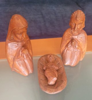 Belén Filipino Madera Figuras