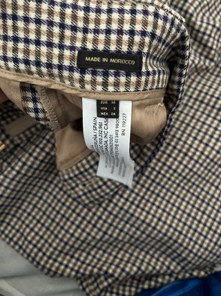 Falda pantalón cuadros Massimo Dutti