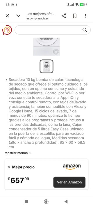 Secadora Candy Rapid 10 kg Wifi