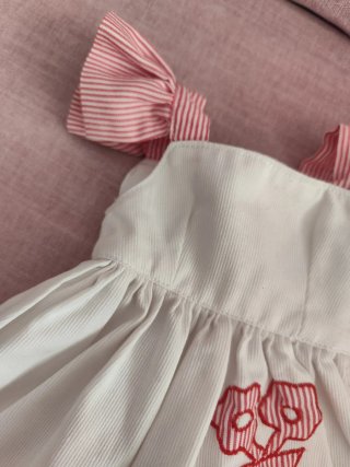 Conjunto Mariquita Pérez blanco y rosa