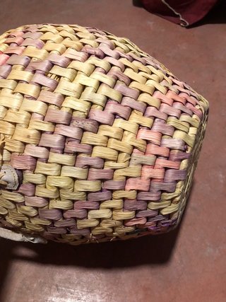 Cesta Zara Home mimbre y cuero