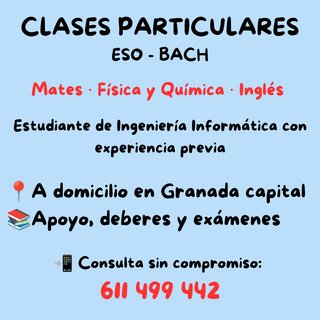 Clases particulares ESO y Bach en Granada