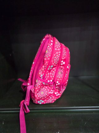 Mochila Gabol rosa con círculos