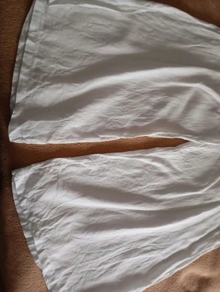 Pantalón ancho lino blanco talla única