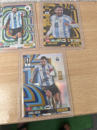 3 Cromos Panini Messi Mundial 2026 lee envio