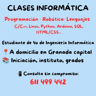 Clases particulares de Programación e Informática