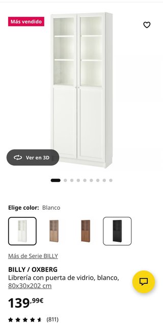 Librería Billy Ikea Blanca