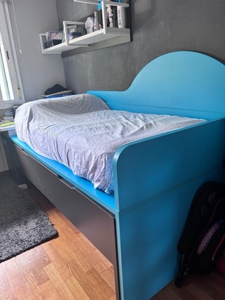 Estructura Cama compacta nido doble con 3 cajones