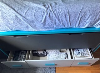 Estructura Cama compacta nido doble con 3 cajones