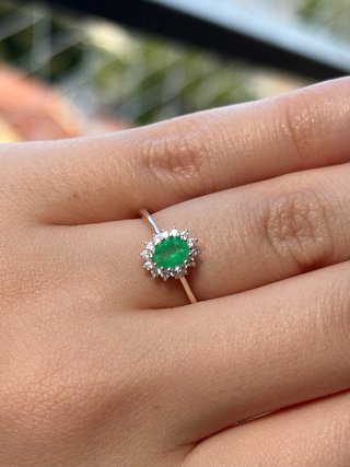 Anillo Plata Esmeralda Colombiana Certificada