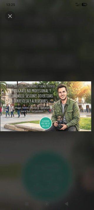 Fotógrafo económico, no profesional.