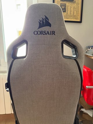 Silla Gaming Corsair Gris y Blanca