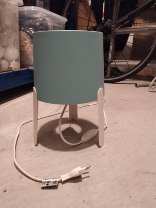 Lámpara de mesa azul