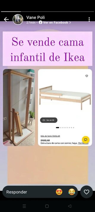 Cama infantil SNIGLAR Ikea