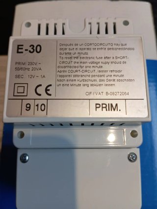 Fuente Alimentación Tegui E-30 230V/12V