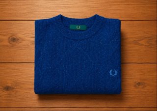 Jersey Fred Perry Vintage Azul Talla M