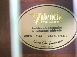 G18572-2 GUITARRA CLASICA VALENCIA VC202