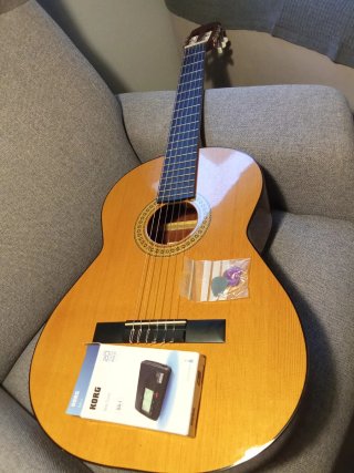 Funda + Guitarra Española Clásica+Afinador
