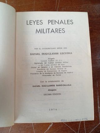 Leyes Penales Militares 1974