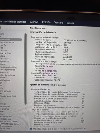 MacBook Neo 512GB Gris como nuevo