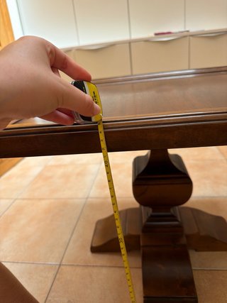Mesa auxiliar madera antigua chocolate