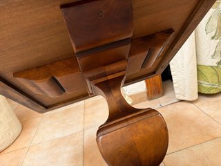 Mesa auxiliar madera antigua chocolate