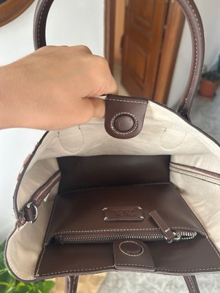 Bolso de rayas de zara