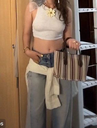 Bolso de rayas de zara
