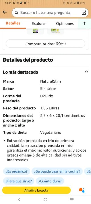 Aceite de Linaza NaturalSlim Omega 3-6-9