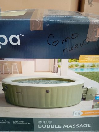 Spa Hinchable Intex Circular Verde Oliva 6 Persona